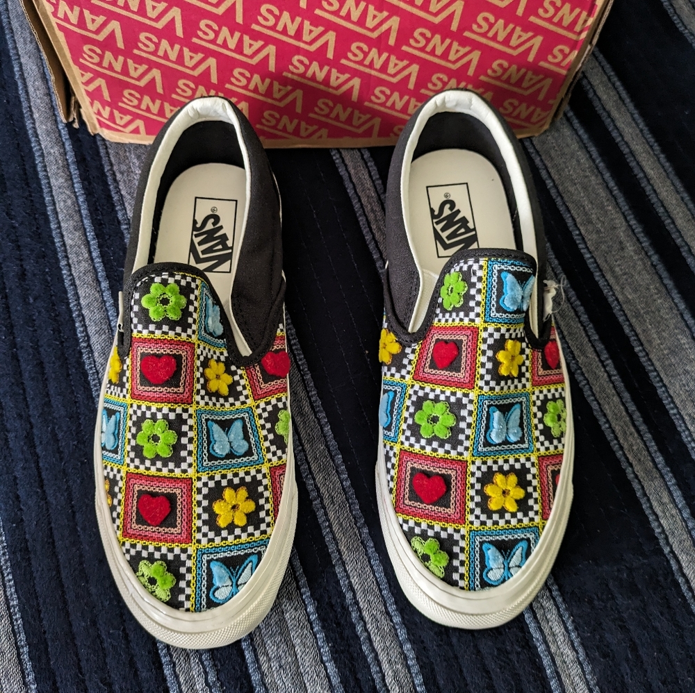 Vans Multicolor Patchwork Slip-On Sneakers
